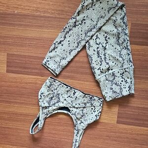 2 Pc VARLEY Kellam Mojave Snake Sports Bra & Leggings Set Butter Soft